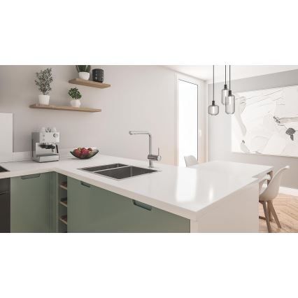 GROHE 31576SD1 - Konyhai mosogató K700U 595 × 450 mm rozsdamentes acél