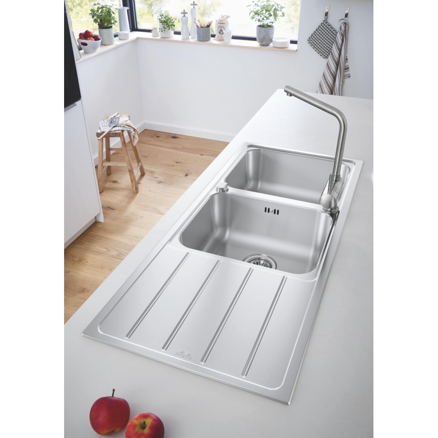 GROHE 31588SD1 - K500 mosogató 1160 × 500 mm rozsdamentes acél