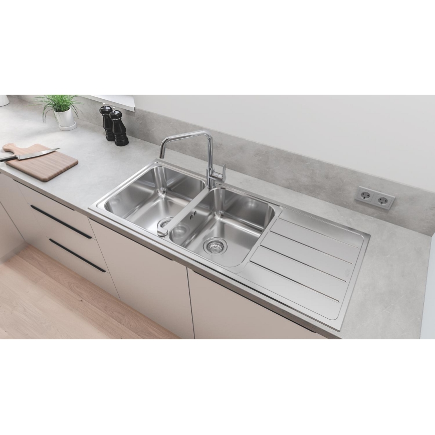 GROHE 31588SD1 - K500 mosogató 1160 × 500 mm rozsdamentes acél