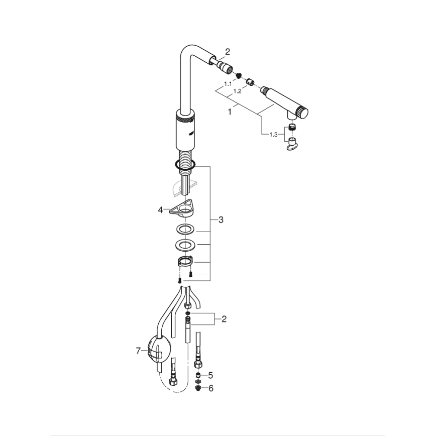 GROHE 31613DC0 - A SmartControl mosogató csaptelep, rozsdamentes acél