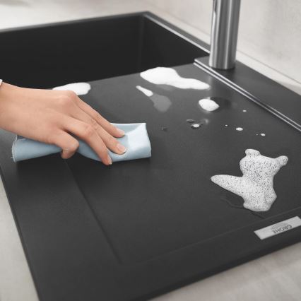 GROHE 31644AP0 - K500 kompozit gránit mosogató, 860 × 500 mm, fekete