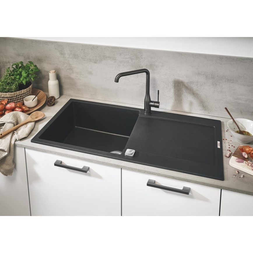 GROHE 31645AP0 - K500 kompozit mosogató 1000 × 500 mm fekete