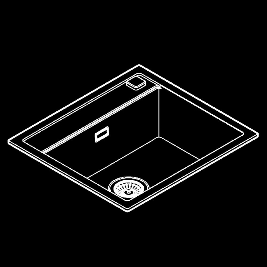 GROHE 31651AP0 - K700 kompozit mosogató, 560 × 510 mm, fekete