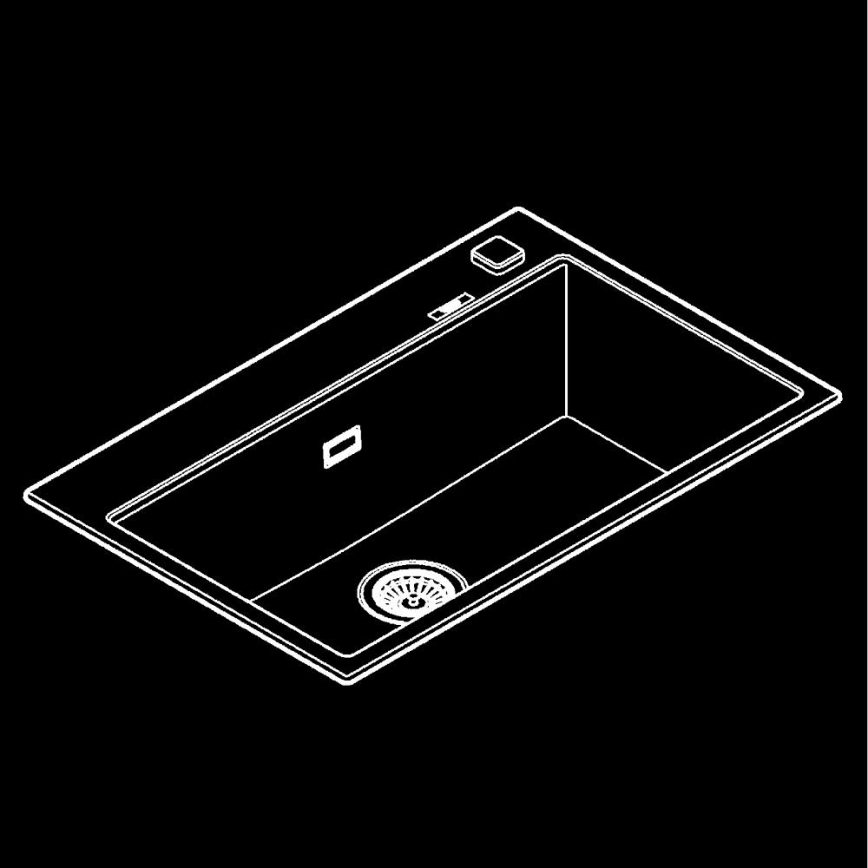 GROHE 31652AP0 - Kompozit mosogató K700 780 × 510 mm fekete