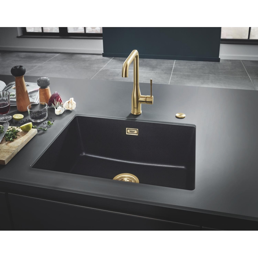 GROHE 31655AP0 - K700U kompozit mosogató, 610 × 460 mm, fekete