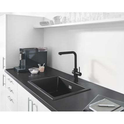 GROHE 31655AP0 - K700U kompozit mosogató, 610 × 460 mm, fekete