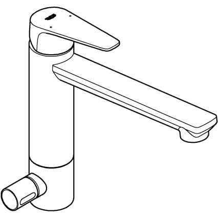 GROHE 31696000 - BAUEDGE mosogatócsaptelep, fényes króm