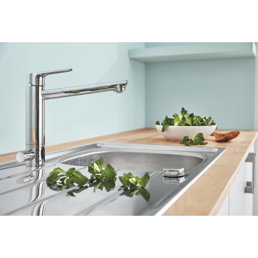 GROHE 31696000 - BAUEDGE mosogatócsaptelep, fényes króm