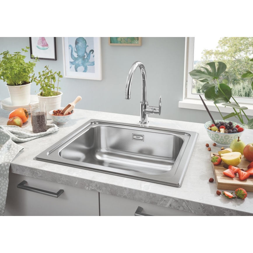 GROHE 31719SD0 - K200 konyhai mosogató 533 × 457 mm, rozsdamentes acél