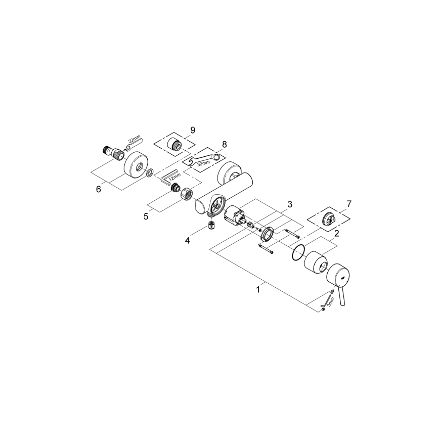 GROHE 32210001 - CONCETTO zuhanycsaptelep DN 15, fényes króm