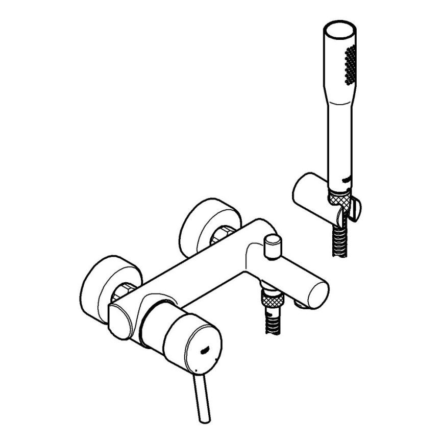GROHE 32212001 - CONCETTO kádgarnitúra csapteleppel, fényes króm