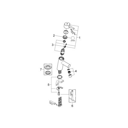 GROHE 3224010E - CONCETTO mosdócsaptelep DN 15 fényes króm