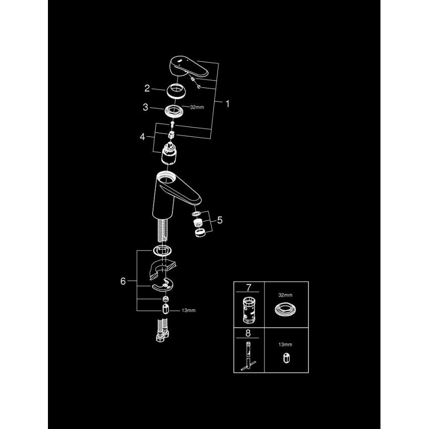 GROHE 3246920E - mosdócsaptelep EURODISC COSMOPOLITAN méret S króm