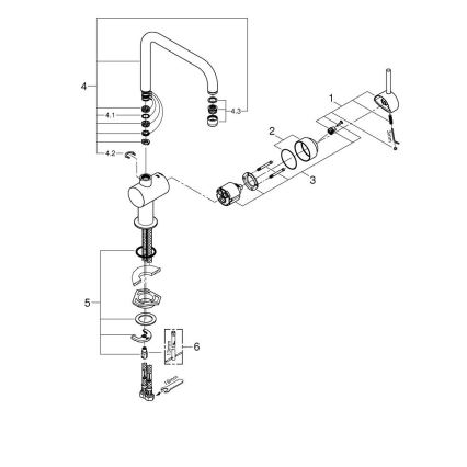 GROHE 32488000 - Mosogató csaptelep A, fényes króm