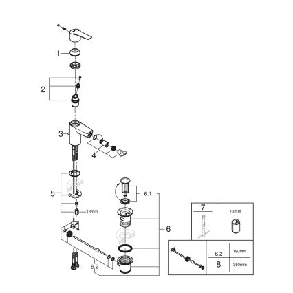 GROHE 32560002 - Bidé csaptelep START, S méret, fényes króm