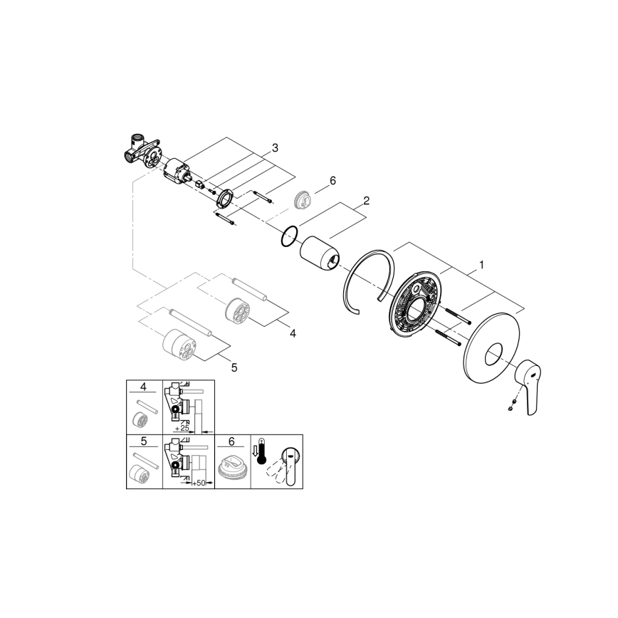 GROHE 32590002 - START zuhanycsaptelep, fényes króm
