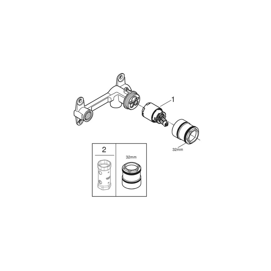 GROHE 32635000 - Falba építhető csaptelep DN 15 DR- sárgaréz