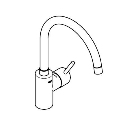 GROHE 32661003 - CONCETTO mosogató csaptelep, fényes króm