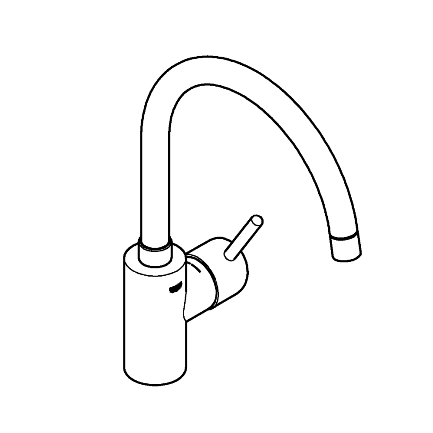 GROHE 32661003 - CONCETTO mosogató csaptelep, fényes króm