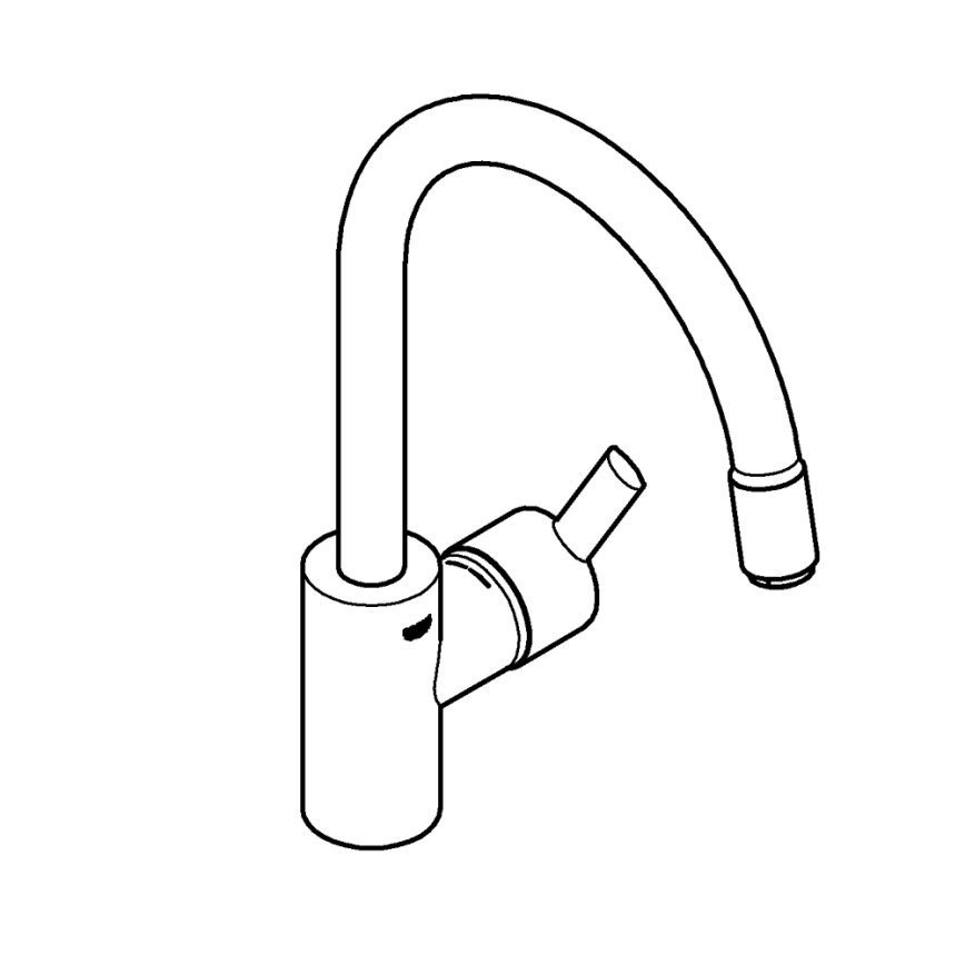 GROHE 32671002 - FEEL mosogató csaptelep, fényes króm