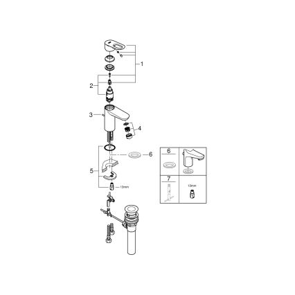 GROHE 32814000 - BAULOOP mosdócsaptelep, fényes króm