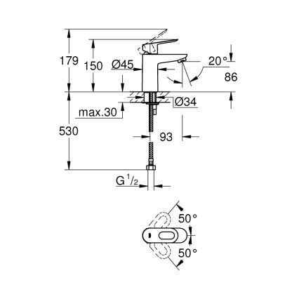 GROHE 32854000 - BAULOOP mosdócsaptelep, fényes króm
