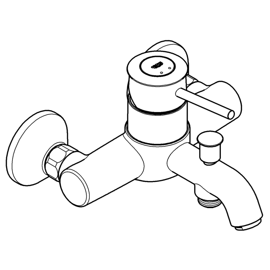 GROHE 32865000 - BAUCLASSIC DN 15 kádcsaptelep, fényes króm