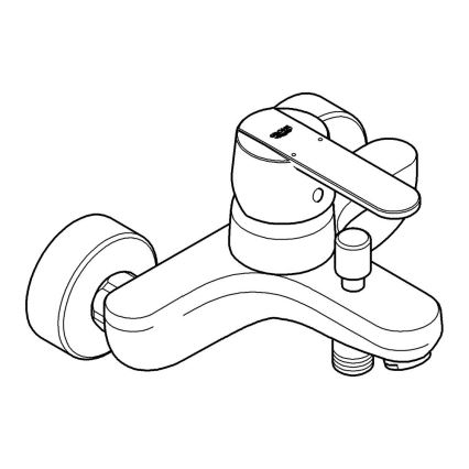 GROHE 32887000 - Kádcsaptelep GET DN 15, fényes króm