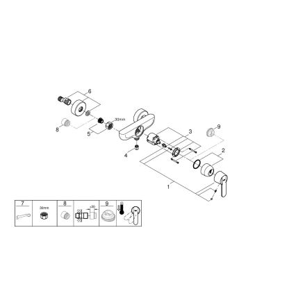 GROHE 32888000 - GET zuhanycsaptelep DN 15, fényes króm