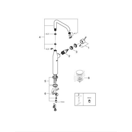GROHE 32901AL1 - ESSENCE XL méretű mosdócsaptelep, grafit