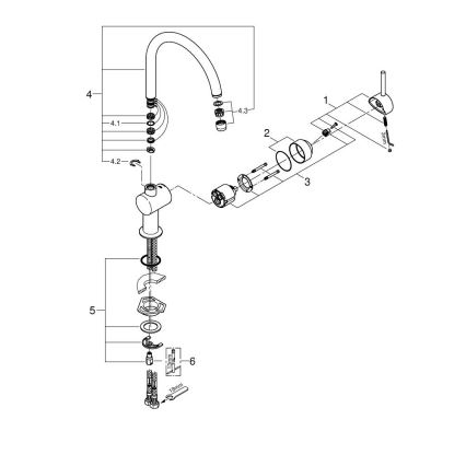 GROHE 32917000 - Mosogató csaptelep A 356 mm fényes króm