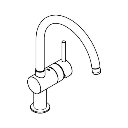 GROHE 32917000 - Mosogató csaptelep A 356 mm fényes króm