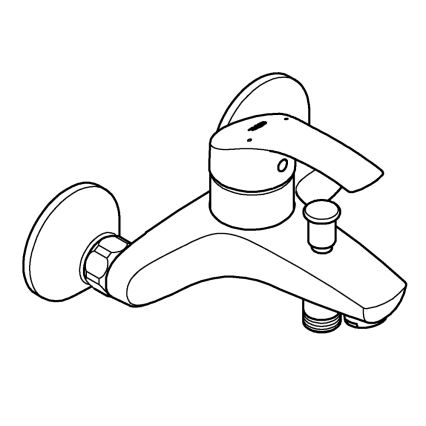 GROHE 33300002 - Kádcsaptelep EUROSMART DN 15 fényes króm