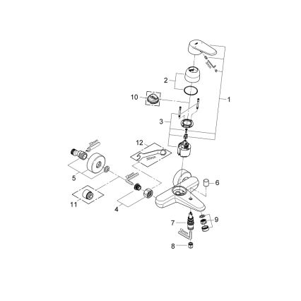 GROHE 33390002 - EURODISC COSMOPOLITAN kádtöltő csaptelep DN 15, fényes króm