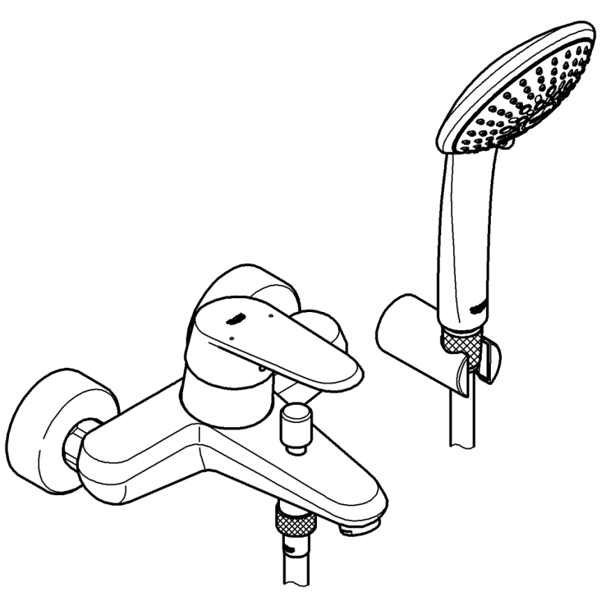 GROHE 33395002 - EURODISC COSMOPOLITAN kádcsaptelep, fényes króm