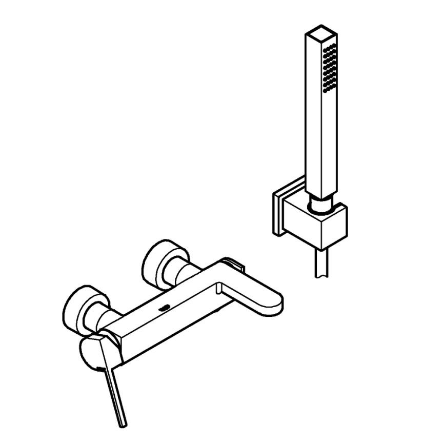 GROHE 33547003 - PLUS fürdőkád csaptelep készlet, fényes króm