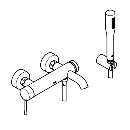 GROHE 33628001 - ESSENCE kádcsaptelepes készlet DN 15, fényes króm