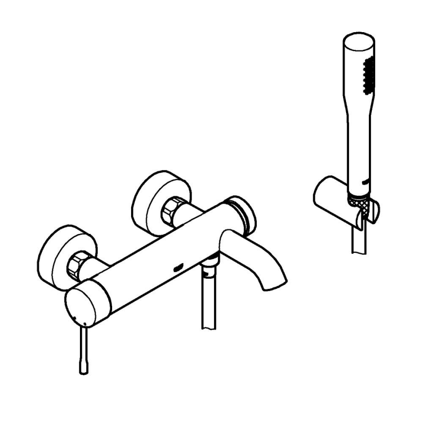 GROHE 33628001 - ESSENCE kádcsaptelepes készlet DN 15, fényes króm