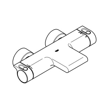GROHE 34174001 - Termosztátos kádcsaptelep GROHTHERM 2000 172 mm fényes króm