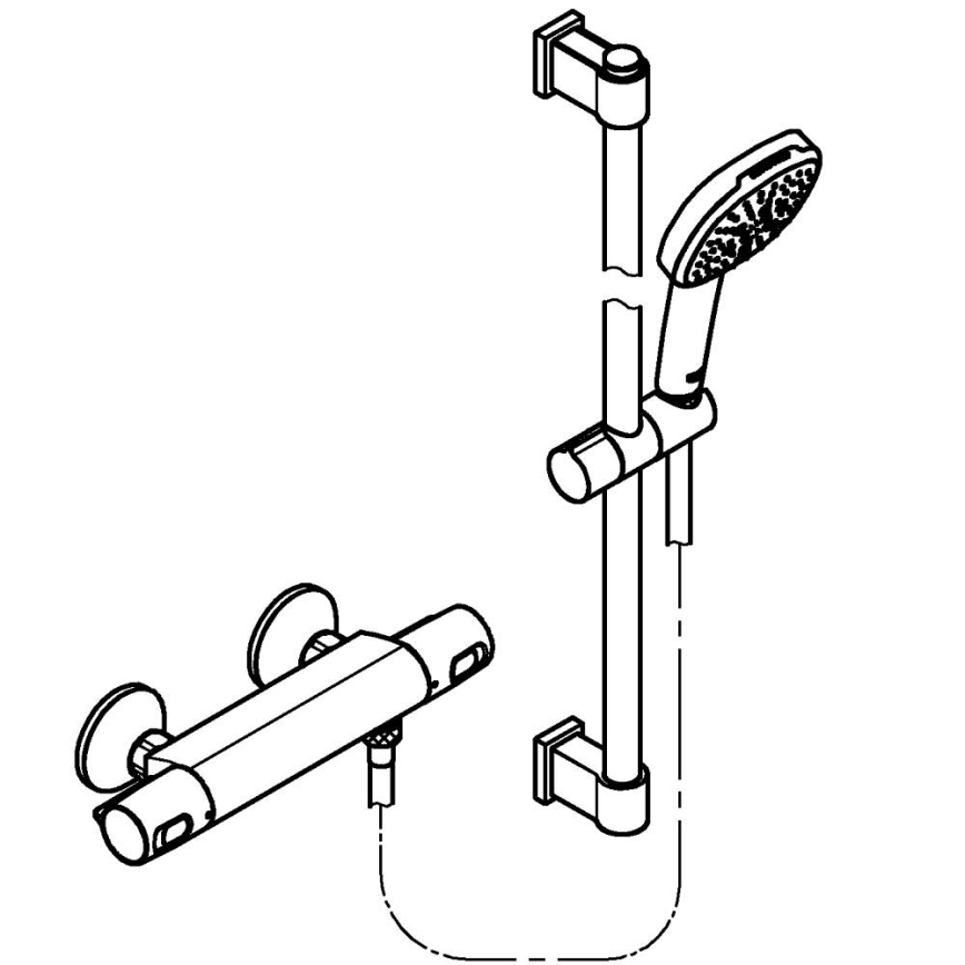 GROHE 34237003 - Termosztátos zuhanycsaptelep PRECISION TREND 150 mm króm