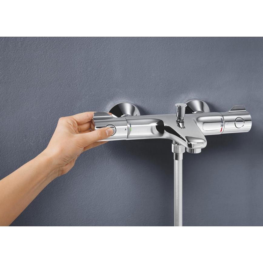 GROHE 34567000 - GROHTHERM 800 termosztátos kádcsaptelep DN 15, fényes króm