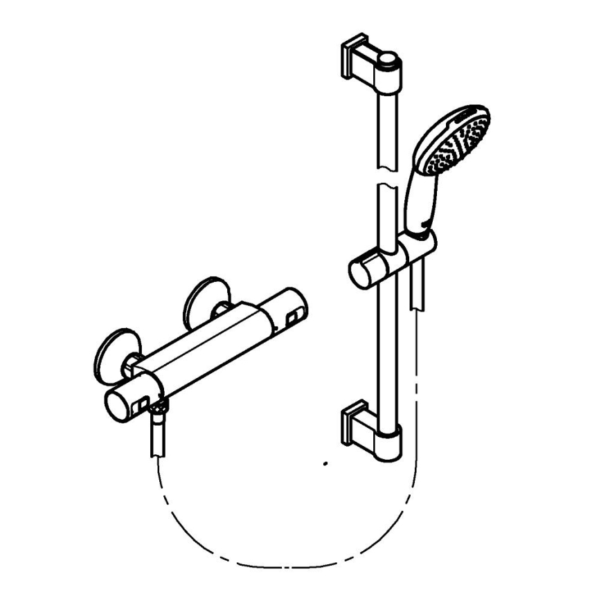 GROHE 34597001 - PRECISION START termosztátos zuhanycsaptelep DN 15 króm