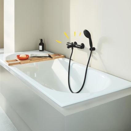 GROHE 345982430 - PRECISION START termosztátos kádcsaptelep, 168 mm, fekete