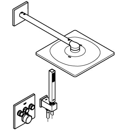 GROHE 34712000 - SMARTCONTROL zuhanyszett 310 × 310 mm, fényes króm