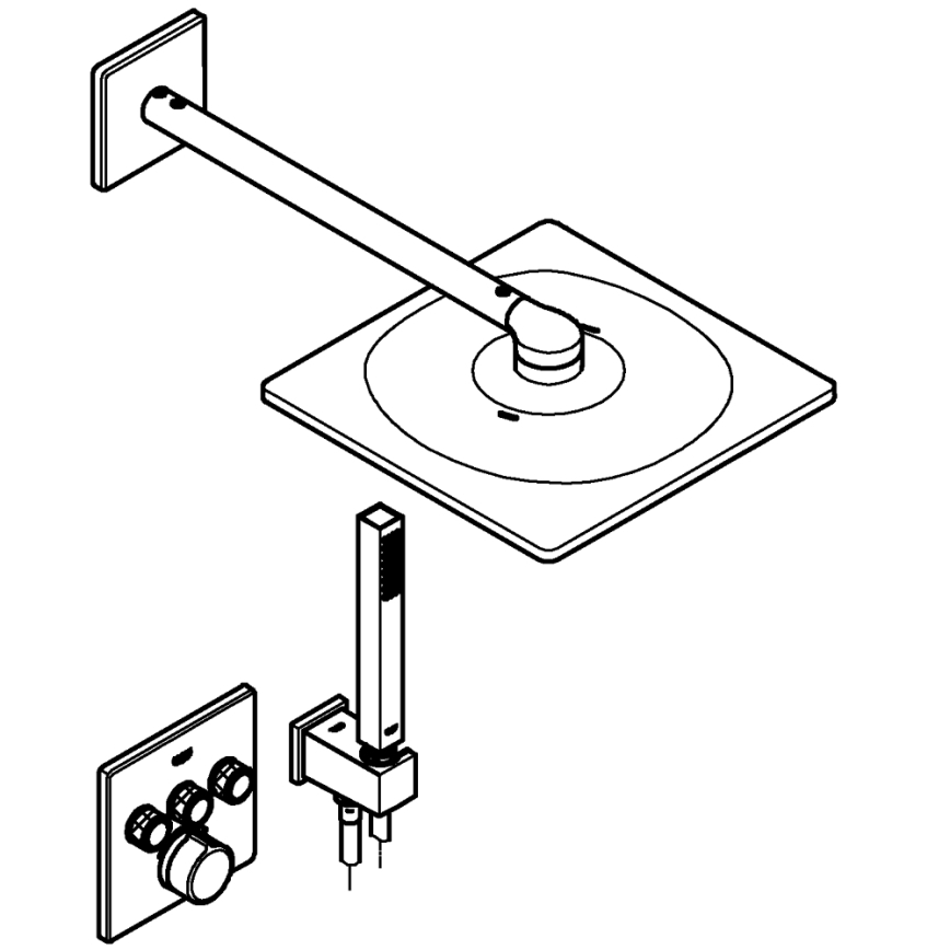 GROHE 34712000 - Zuhanyszett SMARTCONTROL 310 × 310 mm fényes króm