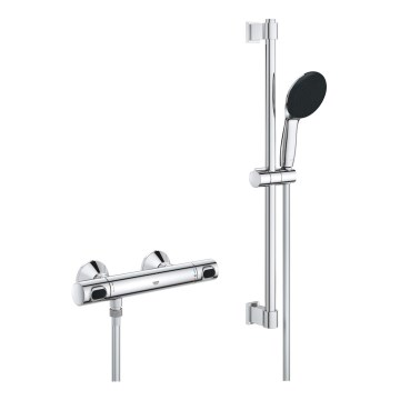 GROHE 34800001 - PRECISION FLOW 600 mm termosztátos zuhanyszett, fényes króm