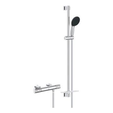 GROHE 34853001 - PRECISION FEEL+ termosztátos zuhanyszett, 90 cm, fényes króm