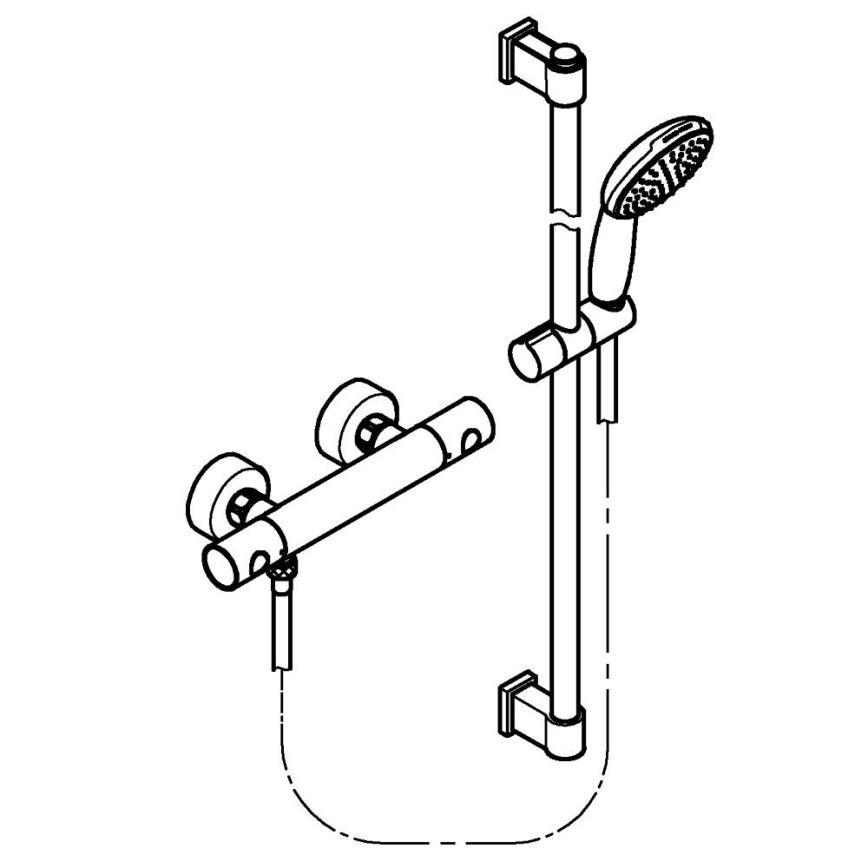 GROHE 34857000 - PRECISION GET 12” termosztátos zuhanyszett, fényes króm