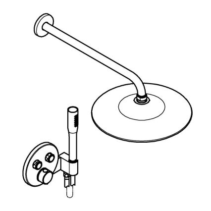 GROHE 34878000 - PRECISION SMARTCONTROL 260 mm zuhanyrendszer, fényes króm