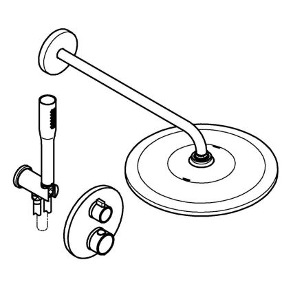 GROHE 34880000 - Zuhanyszett rejtett csapteleppel GROHTHERM SMARTCONTROL fényes króm